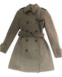 Burberry Wool Trench Coat - Grey