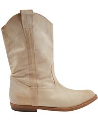 Maison Margiela Leder Stiefeletten - Natur
