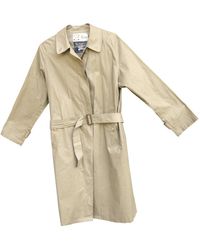 Burberry Khaki Cotton Coat - Natural