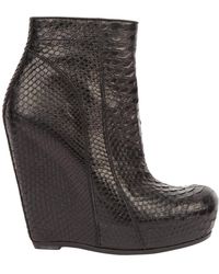 Rick Owens Python Stiefeletten - Schwarz