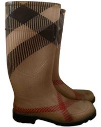 Burberry Wellington Boots - Natural