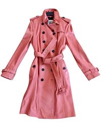 Burberry Leather Trench Coat - Orange