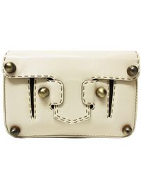 Fendi Leder Cross Body Tashe - Natur