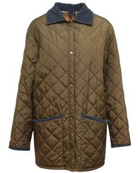 Burberry Khaki Synthetic Coats - Multicolour