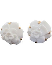 Chanel Pendientes Camélia de Oro amarillo - Multicolor