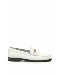 celine moccasin white