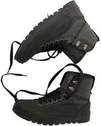 converse boots black leather