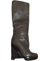 Marni Stivali in Pelle - Grigio