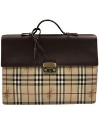 Burberry Cloth Satchel - Natural