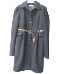 Sandro Wolle Mäntel - Schwarz