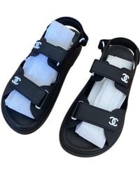 chanel slip on sandals
