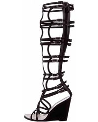 Chanel Leder Römersandalen - Schwarz