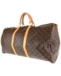 Louis Vuitton Keepall Brown Cloth Bag