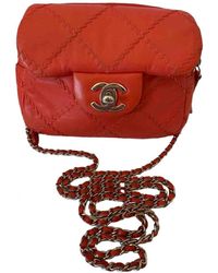 Chanel Bandolera Wallet on Chain de Cuero - Rojo