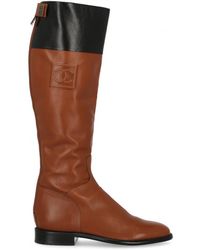 Chanel Leder Stiefel - Braun