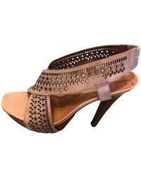 Diane von Furstenberg Leder Sandalen - Natur