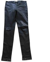 Sandro Black Leather Trousers