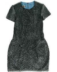 Burberry Velvet Mini Dress - Blue