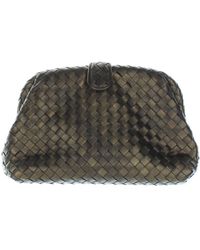 Bottega Veneta Pochette \N en Cuir Métallisé - Vert