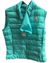 Moncler Mantel en Polyester Bleu