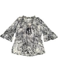 Diane von Furstenberg Seide Bluse - Grau