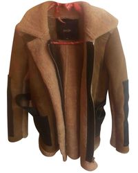 Maje Fall Winter 2019 Camel Shearling Coats - Multicolour