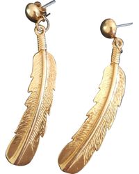 Maje Gold Metal Earrings - Metallic