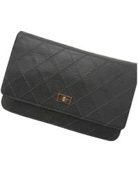 Chanel Wallet On Chain Leder Cross Body Tashe - Grau