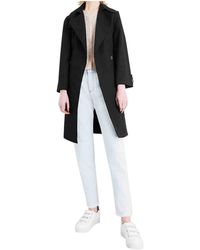 Sandro Black Cotton Trench Coat