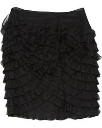 Chanel Seide Mini Rock - Schwarz