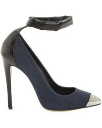 Giuseppe Zanotti Leinen Pumps - Blau