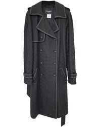 Chanel Abrigo en Algodón Negro