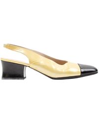 Chanel Slingback Leder Pumps - Natur