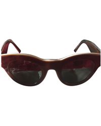 Moncler Lunettes en Plastique Marron