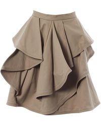 Miu Miu Gonna in cotone - elastan beige \N - Neutro