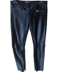 Maje Black Viscose Trousers - Blue