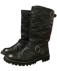 Chanel Stivali biker in Pelle - Nero