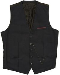 Bruno Mens Soft Black Leather Waistcoat Classic Traditional Gilet Casual Vest