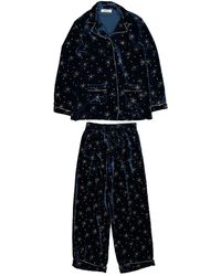 Valentino \n Blue Viscose Trousers