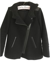 Maje Black Wool Coats