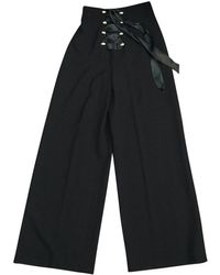 Valentino \n Black Wool Trousers