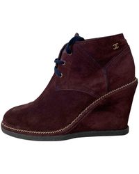 Chanel Stivali con stringhe - Multicolore