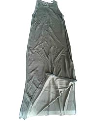 Sandro Khaki Viscose Dress - Multicolour