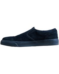 Moncler Mocassins en Suede Marine - Bleu