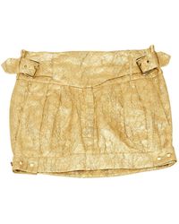 Balmain Leinen Mini Rock - Mettallic