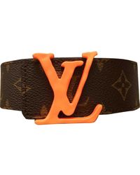 Louis Vuitton Cinturón en lona marrón