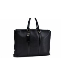 Louis Vuitton Porte Documents Voyage Black Cloth Bag