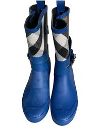 Burberry Blue Rubber Boots