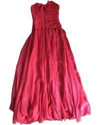 Chanel Seide Maxi kleid - Rot