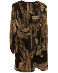 Diane von Furstenberg Seide Mini kleid - Schwarz